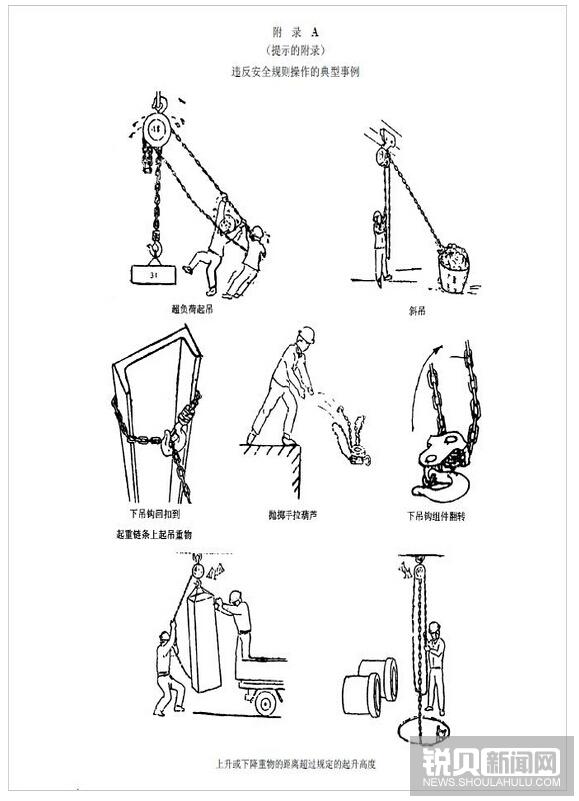 违反手拉葫芦安全操作规则典型实例