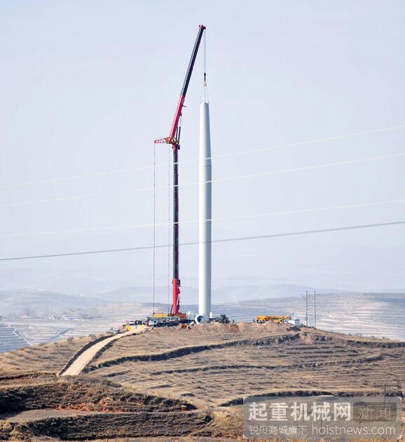 西吉县偏城梁100MW风电项目建设电机塔筒安装